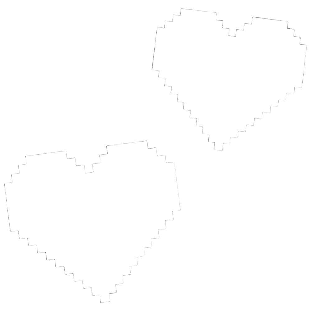 PixelDuoHeartsWhite