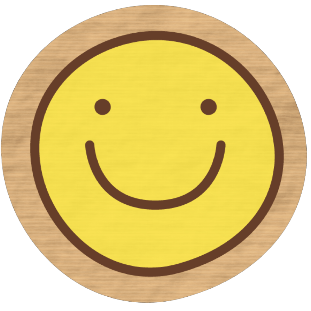 WoodenBadgeSmile