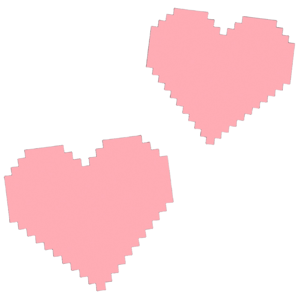 PixelDuoHeartsRed