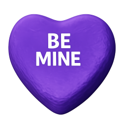 Purplebeminecandyheart