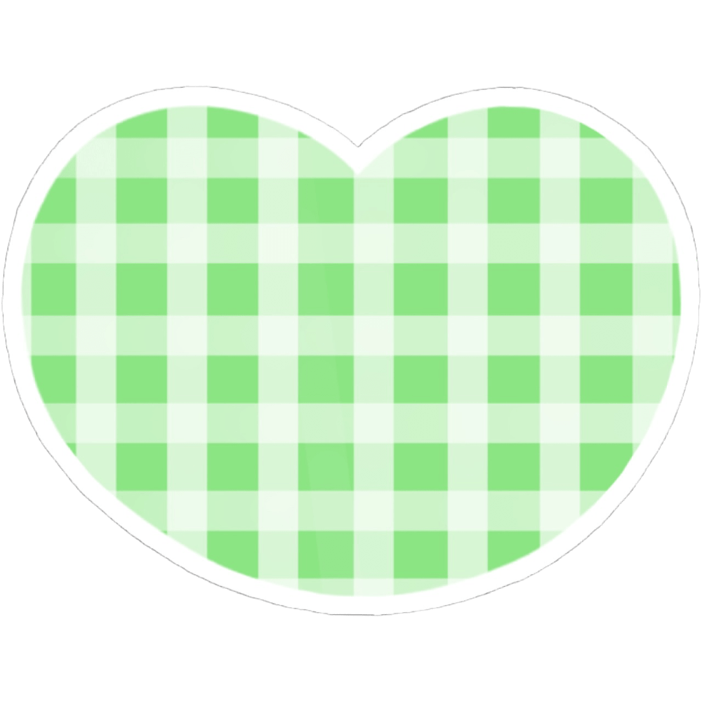 GreenGinghamHeart