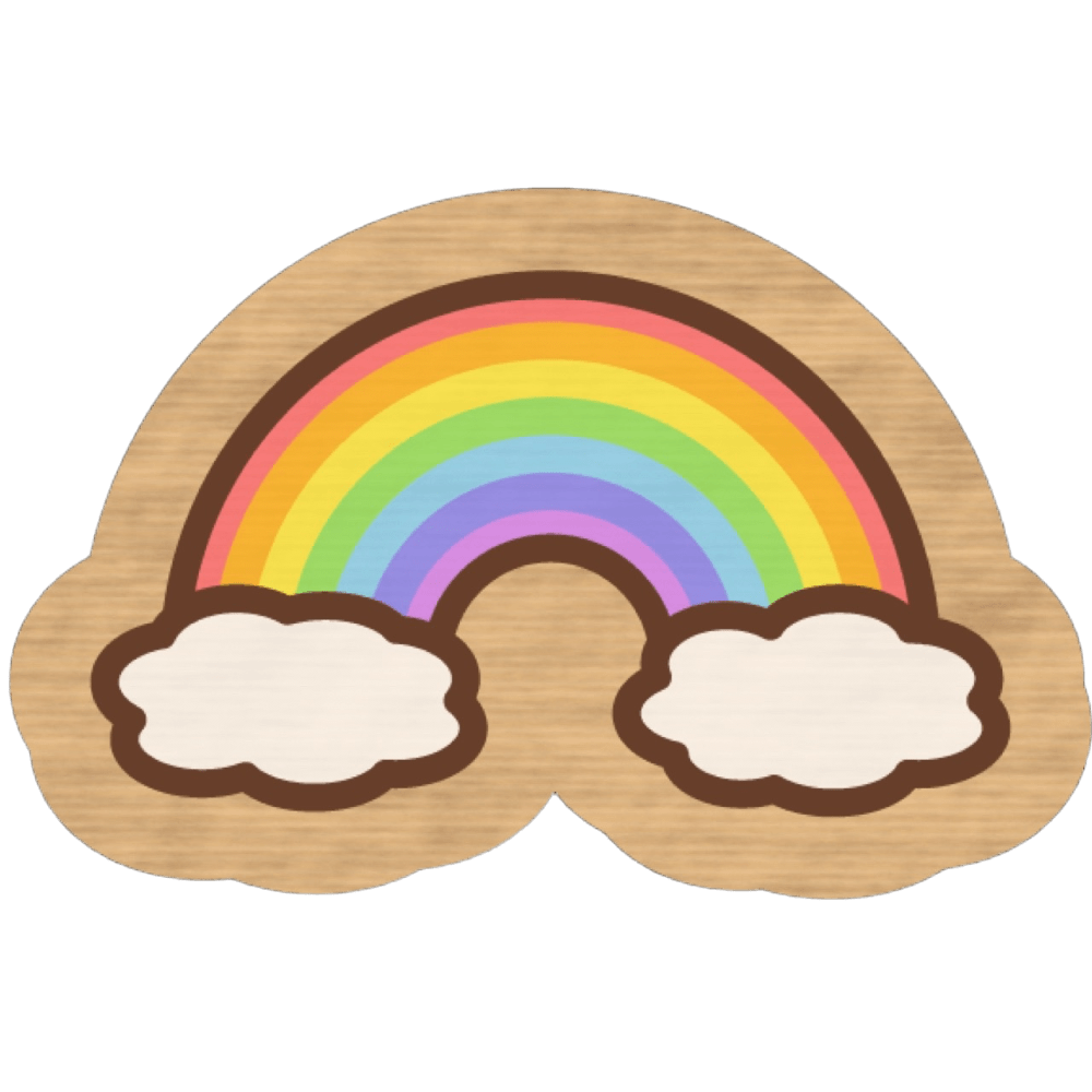 WoodenBadgeRainbow
