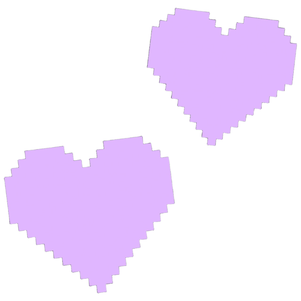 PixelDuoHeartsPurple